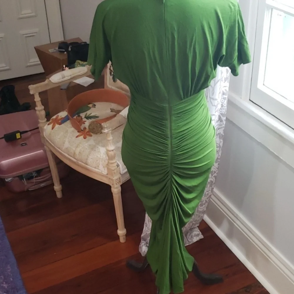 Gorgeous Silk Green Dress - Picture 5 of 6
